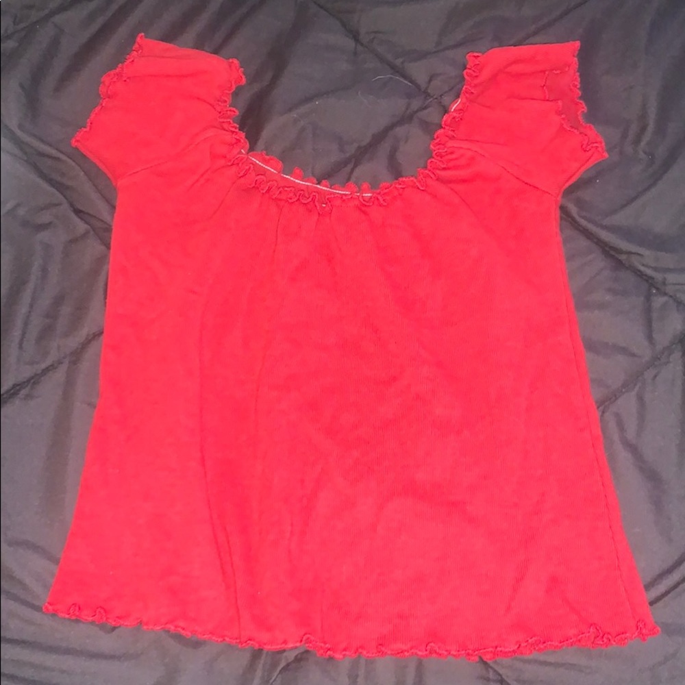 brandy melville ruffle top
